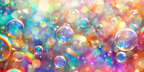 Poster - Soap bubbles abstract background