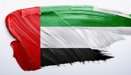 Paint stain in the colours of the United Arab Emirates flag