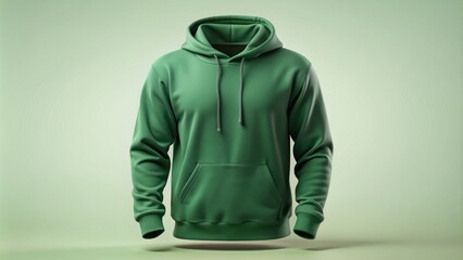 green hoodie mockup with pocket, 3d render, clothing design, mockup, hoodie, green, design