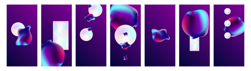 Wall Mural - Multicolored space bubbles 3d cluster pastel shades decorative balls abstract vector illustration pearls new trendy