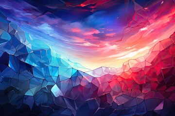 Fototapete - abstract composition of geometric shapes and lines