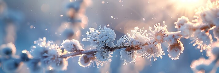 Poster - a branch with snow on it