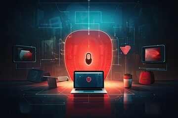 Fototapete - secure password manager for digital safety
