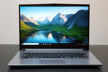 Fototapete - sleek laptop with a high-resolution display