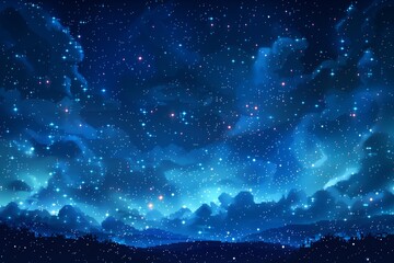 geometric blue starry sky grid for motion graphics