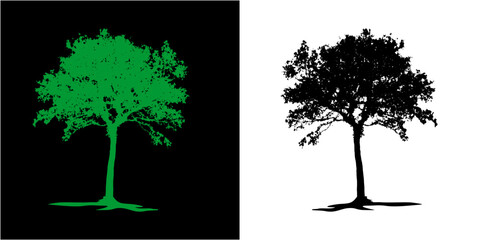 Sticker - silhouette of tree