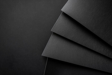 Poster - Sheet of black paper texture background