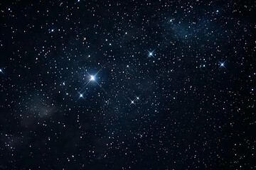 Aufkleber - Deep space shining stars in night sky, constellation star field, galaxy