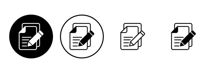 Poster - Note icon set. notepad icon vector. edit file. write icon