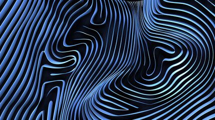 Poster - Abstract Background with Wavy Lines, Smooth Flowing Design in Gradient Colors