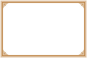 Wall Mural - elements of ornate vintage frames. border gold on white classic corner motifs. design print for gree