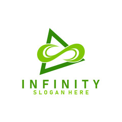 infinity unlimited logo design illustration vector