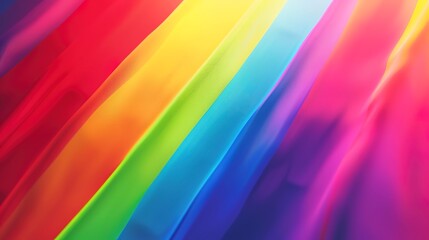 Canvas Print - Bright rainbow gradient background for web design, representing LGBT pride and unity during Pride Month (selective focus, unity theme, vibrant, Silhouette, landing page backdrop)