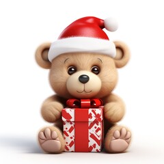 Sticker - christmas teddy bear