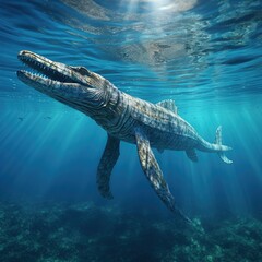 Wall Mural - crocodile in the water