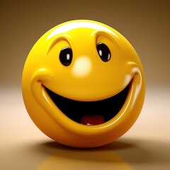 Sticker - 3d smiley face