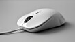 © thung - 3D computer mouse with a wire on a white background