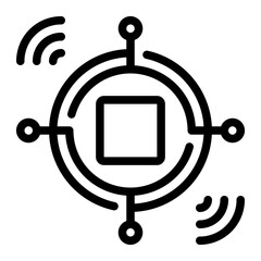 Wall Mural - accelerometer sensor line icon