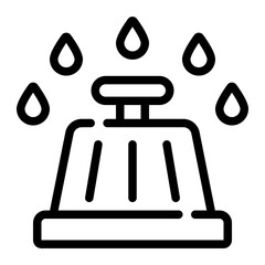 Wall Mural - rain sensor line icon