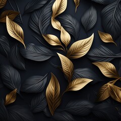 Wall Mural - gold and background