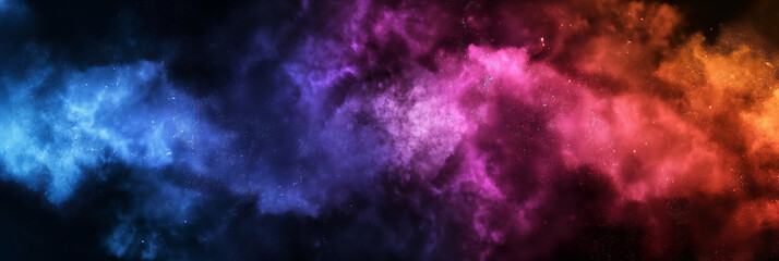 Poster - Colorful space galaxy is exploding with energy and colors