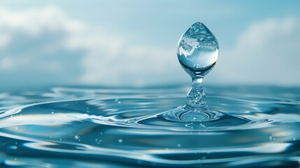 Water Drop With World Inside.