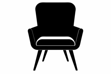 
chair icon, chair vector silhouette illustration

