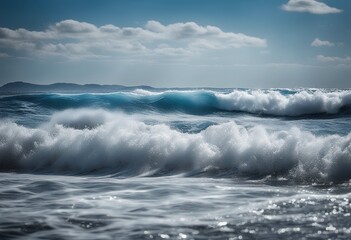 Wall Mural - background gray blue canvas artistic white beautiful waves abstract beauty blur