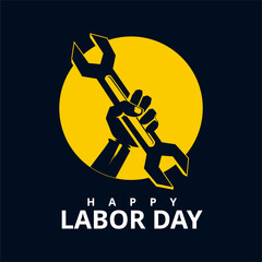 Wall Mural - vector labor day poster template