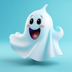 Wall Mural - funny cartoon ghost