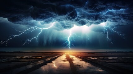 Wall Mural - thunderstorm backgrounds light