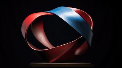 Sticker - sculpture abstract red blue