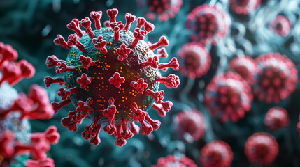 3d abstract virus oropouche close up background