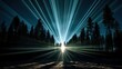 © sevector - night searchlight light