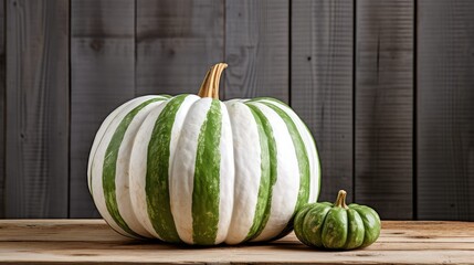 rustic white and green pumpkin