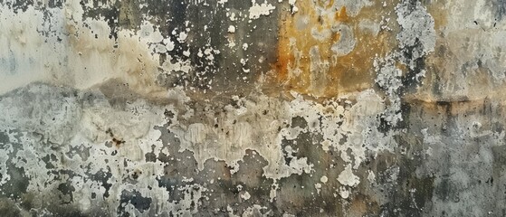 Wall Mural - Panoramic close-up, high detail scan of moldy wall texture, Generative AI