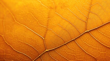 Wall Mural - symmetrical yellow leaf