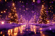 © M.Gierczyk - Festive digital art of forest with lights