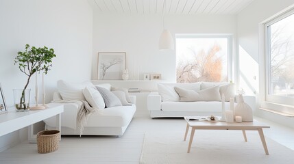 clean white interior home