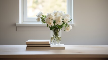 Poster - minimalist books table