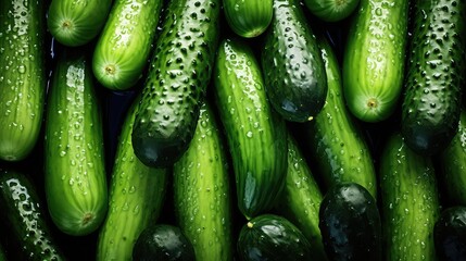 Poster - size top cucumber background