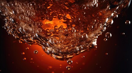 Poster - bubbles cola glass