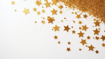 Poster - festive gold star glitter