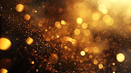 Wall Mural - Abstract golden bokeh lights background.