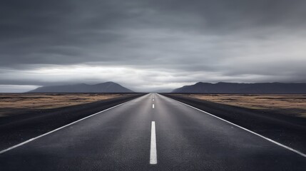 freedom black asphalt road and white dividing lines