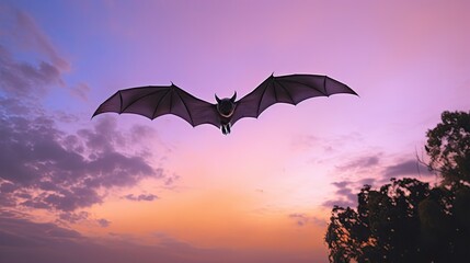 Poster - photograph bats purple