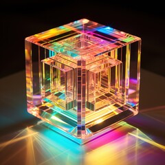 Poster - abstract 3d cube