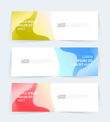 Poster - Geometric banner design with Vector presentation template.