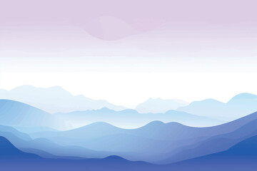 Sticker - Serene blue mountain landscape