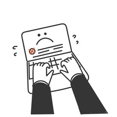 hand drawn doodle computer operating system crash